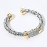 Two Tone Accent Cuff Bracelet