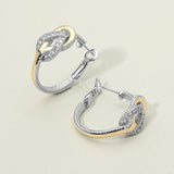 Two Tone Knot Hoop Earrings