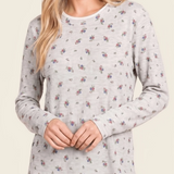 Ditzy Printed Thermal GreyTop