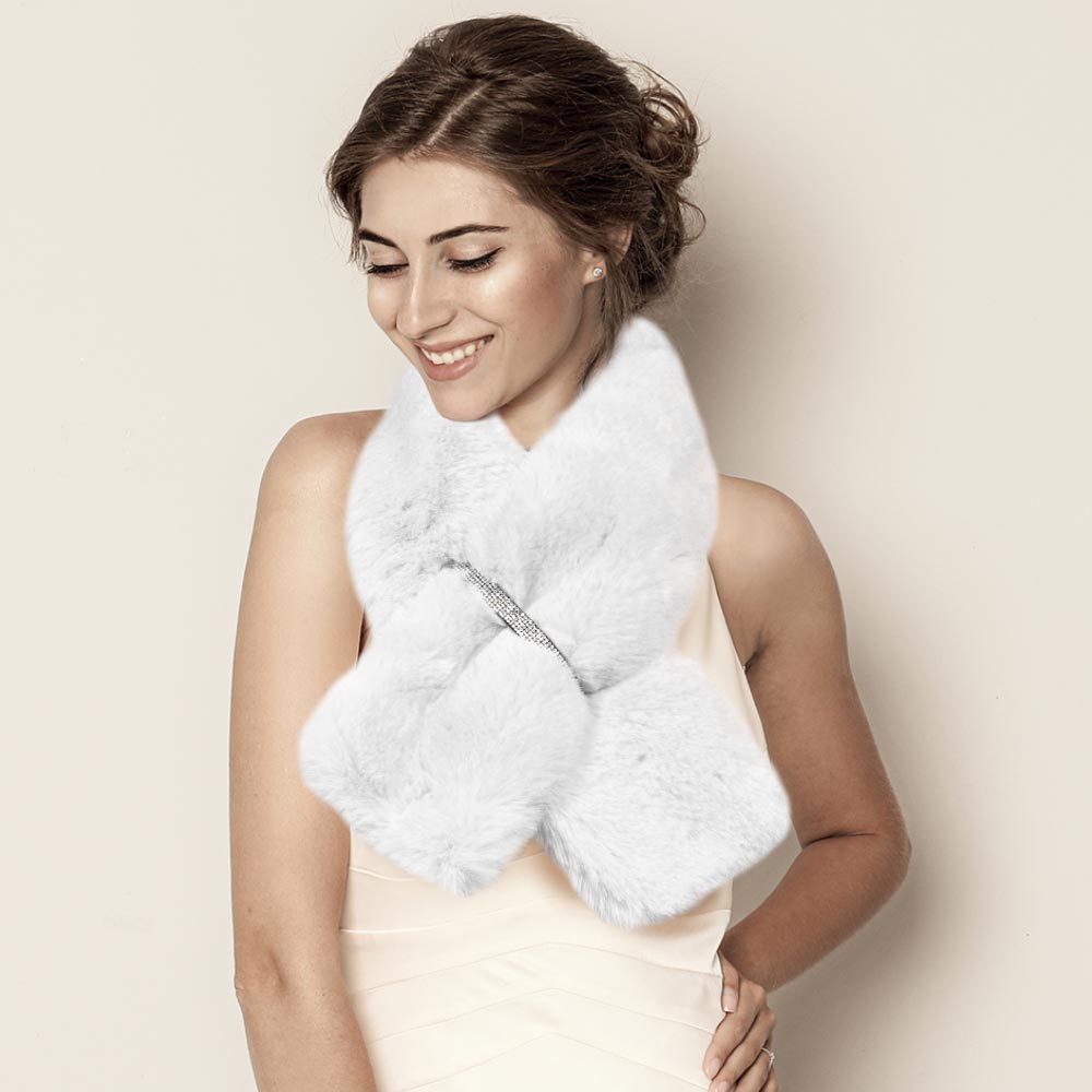 Touch Of Bling Fur Scarf