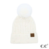 Pretty Pearl Pompom Beanie