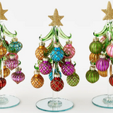 Handmade Glass Tree with Balls - 3 Assorted