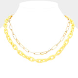 Neon Chains Layered Necklace