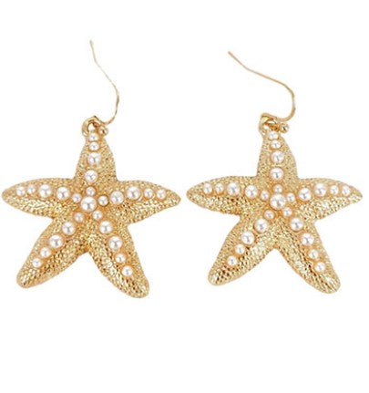 Golden Starfish Earrings