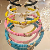 Single X color Cable Bracelet