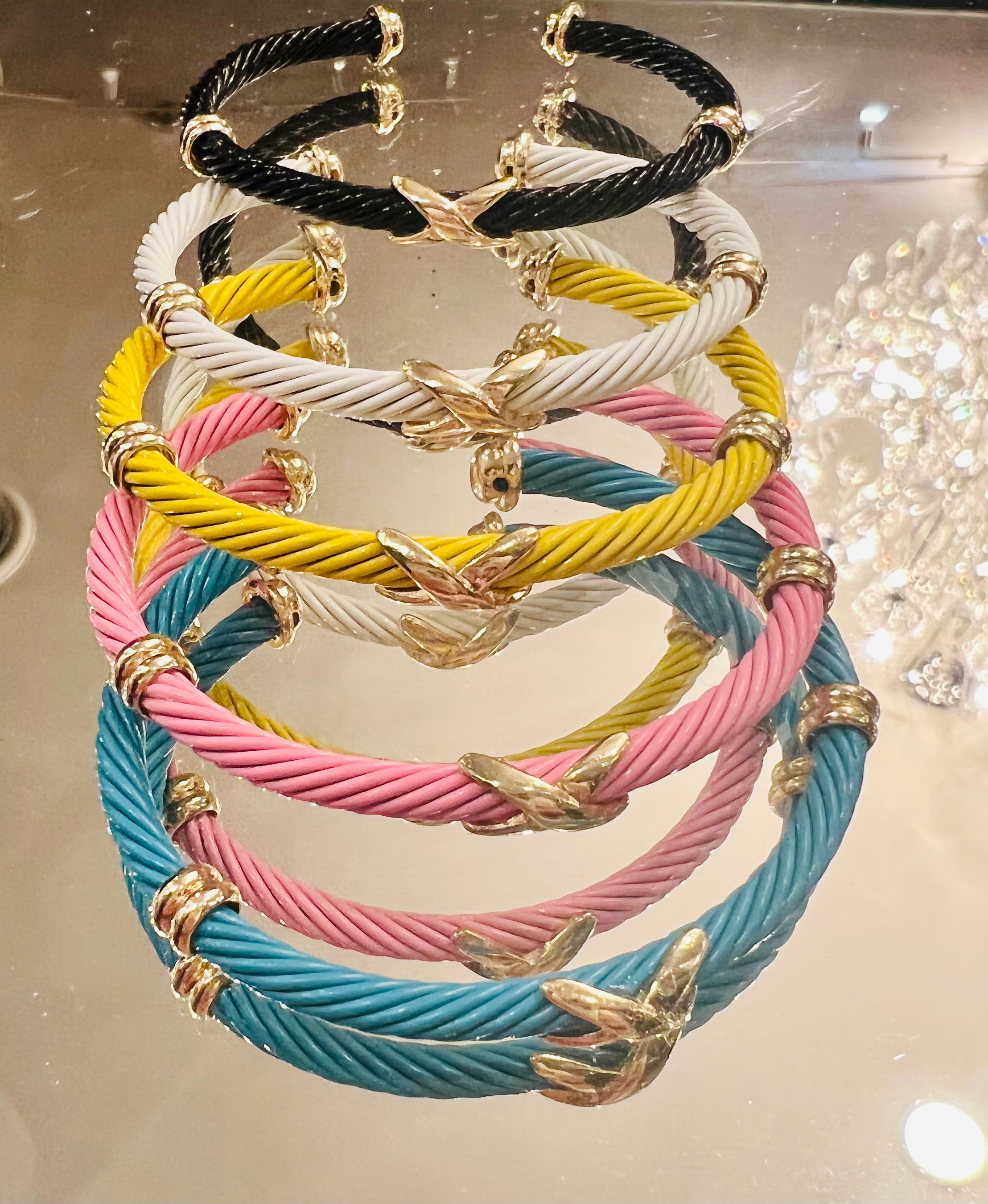 Single X color Cable Bracelet
